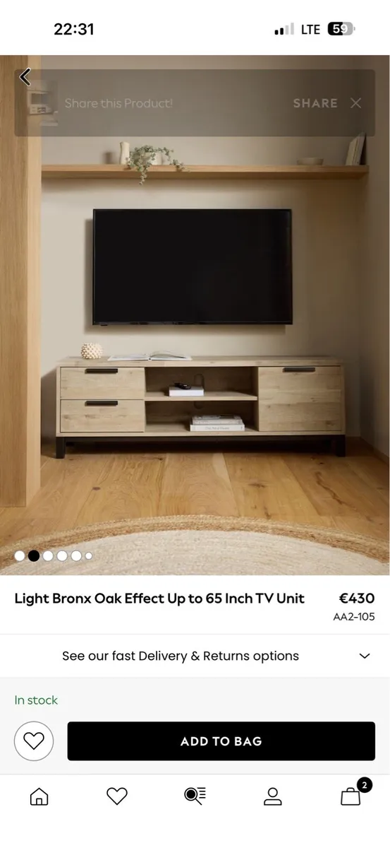 Tv stand from Next - Image 1