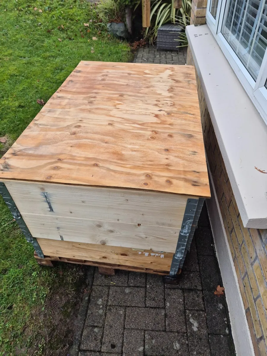 Pallet  Planter Collar Set,with pallet & Top Cover - Image 3