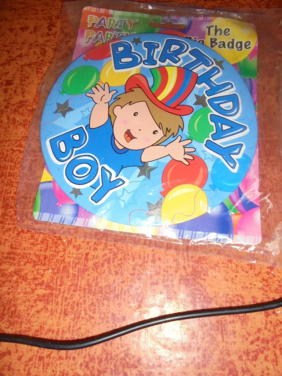 Large Birthday Boy Badge for Sale