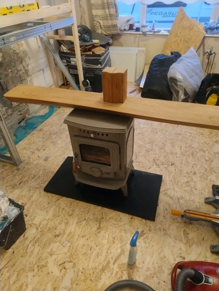 Henley stove with mantle and slate hearth - Image 1