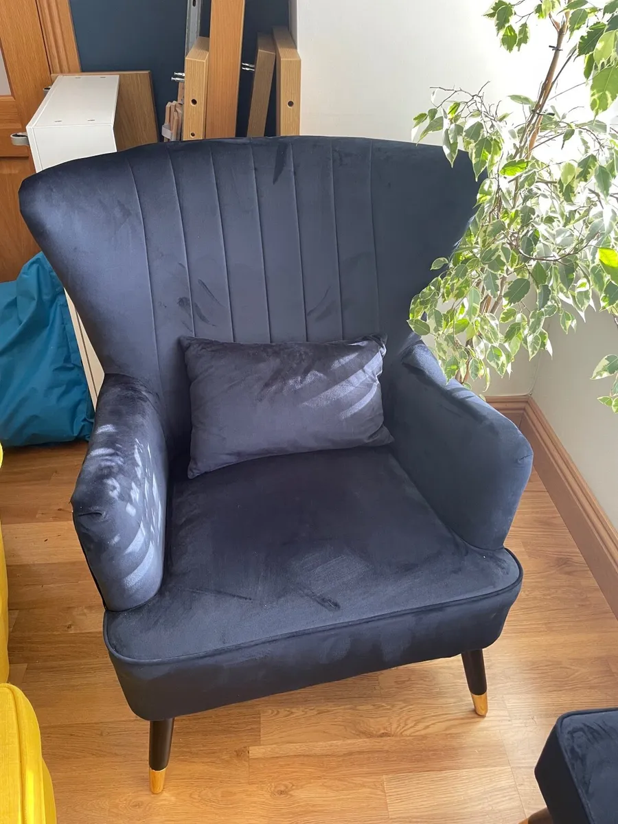 Ivanka 77Cm Wide Armchair and Ottoman - Image 2