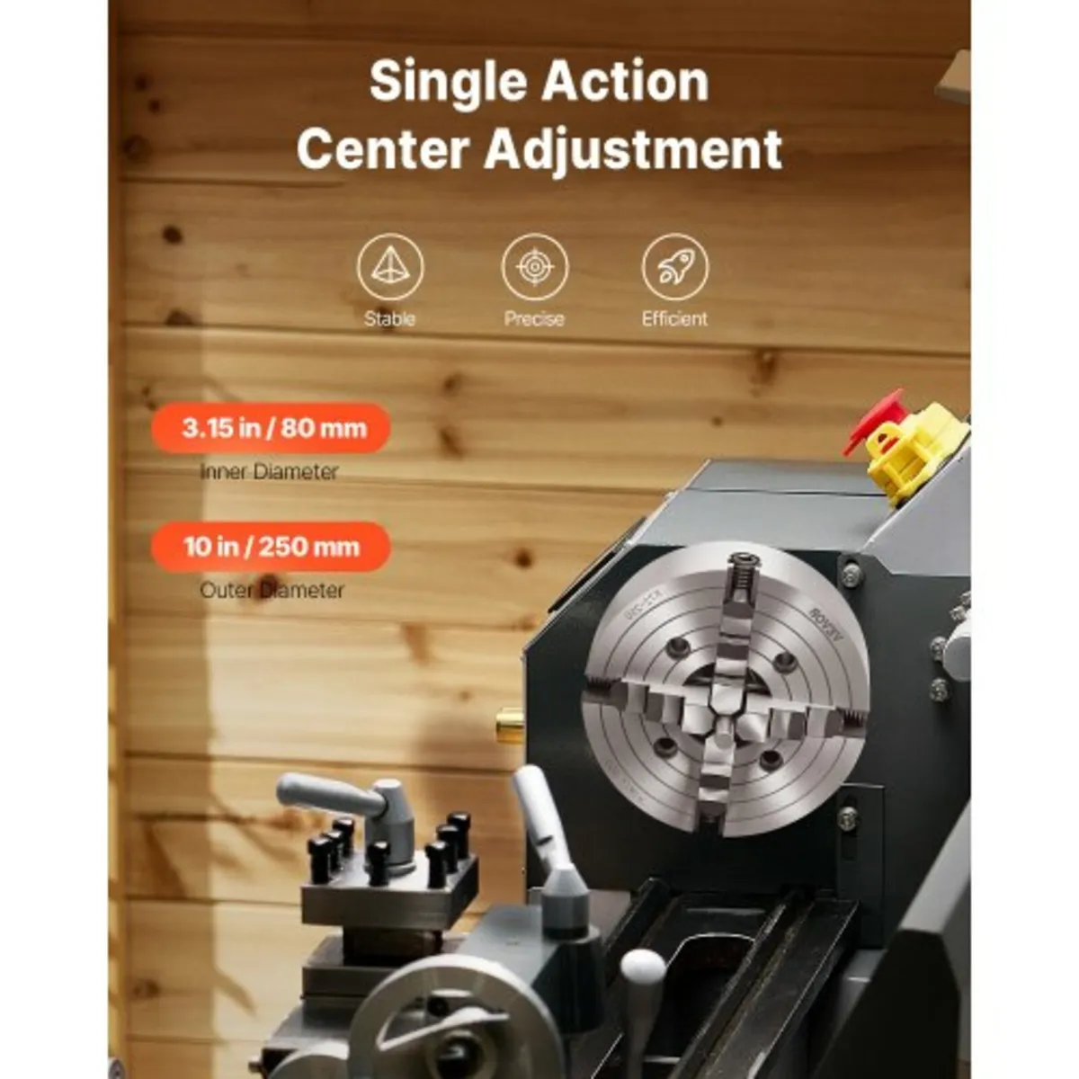 4-Jaw Lathe Chuck, 10 in (250 mm), Lathe Chuck, 0. - Image 3