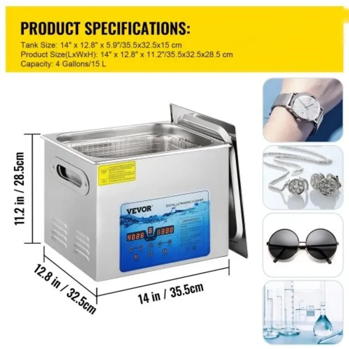 Ultrasonic Cleaner, 36KHz~40KHz Adjustable Frequen - Image 3