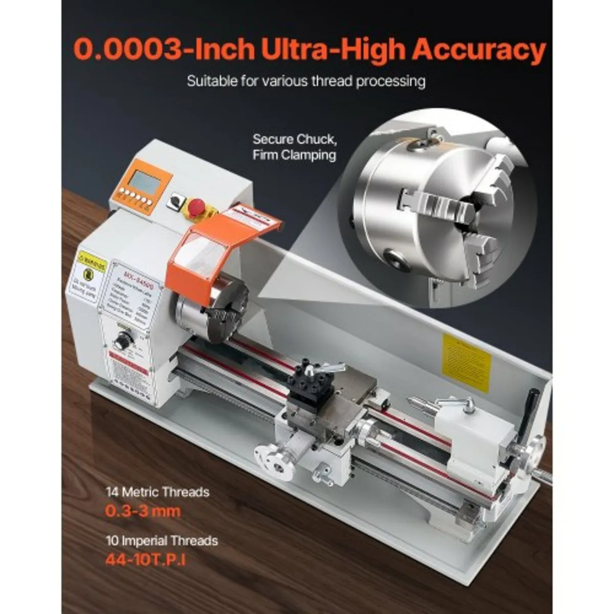 Metal Lathe, 203 x 406 mm(8 x 16 in), 550W Benchto - Image 2