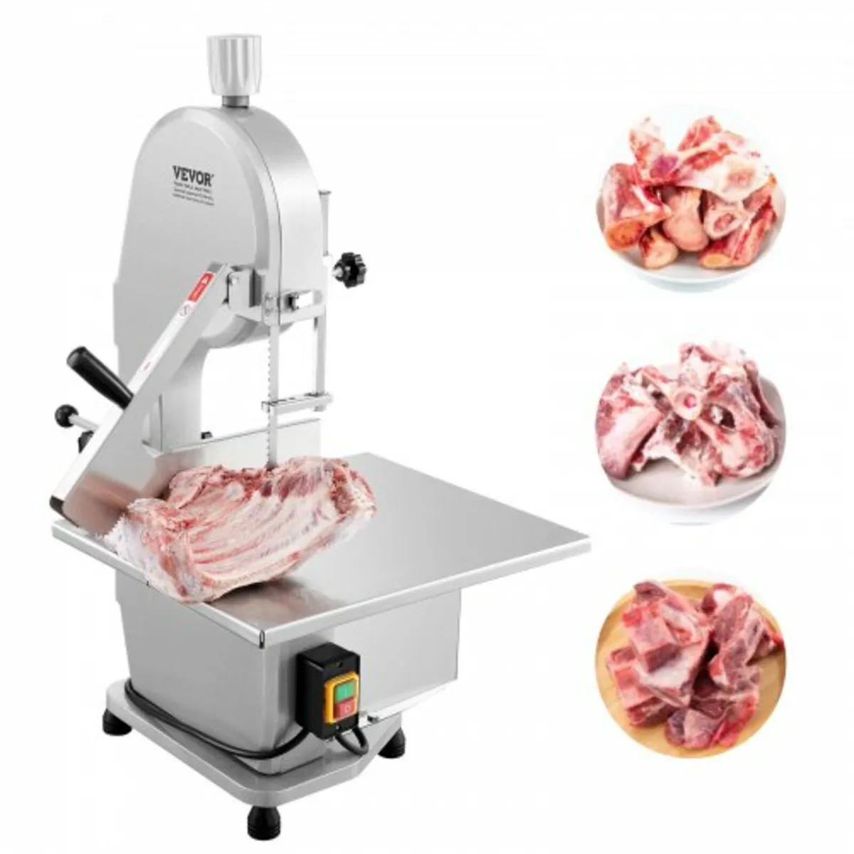 Commercial Electric Meat Bandsaw, 1800W Stainless - Image 1