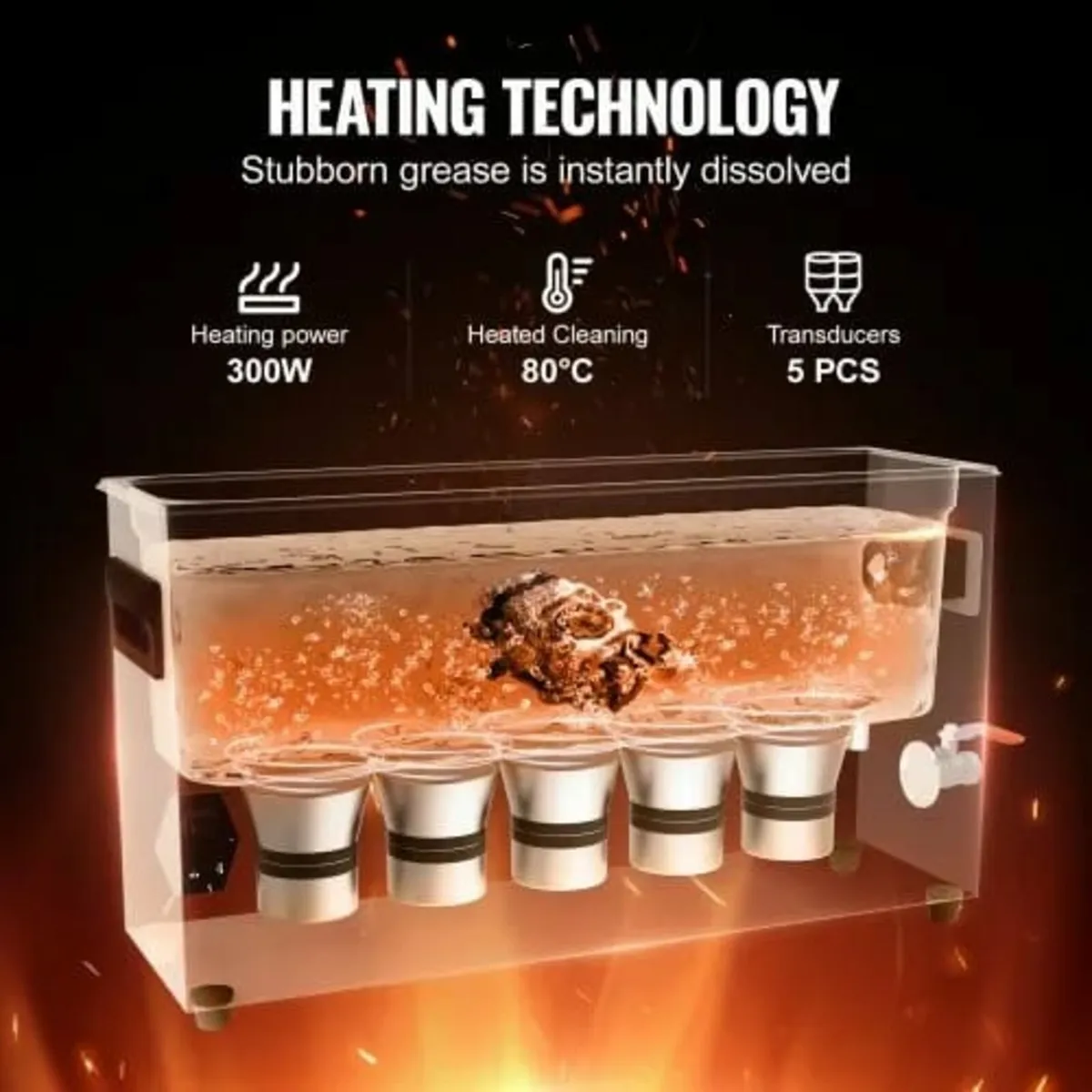 10L Ultrasonic Gun Cleaner, 300W Professional Ultr - Image 2