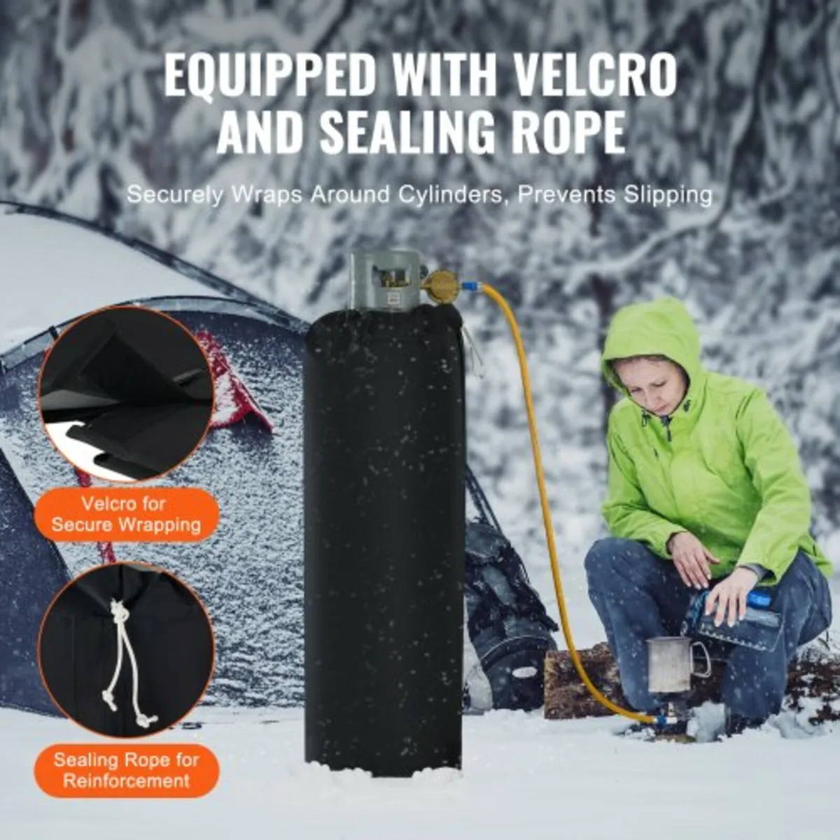 Insulated Band Style Gas Cylinder Warmer, Fits 100 - Image 2