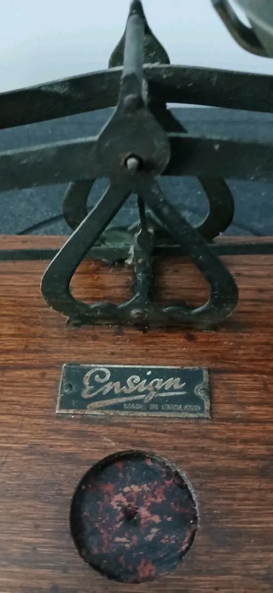 Vintage Scales On Wooden Base - Image 3