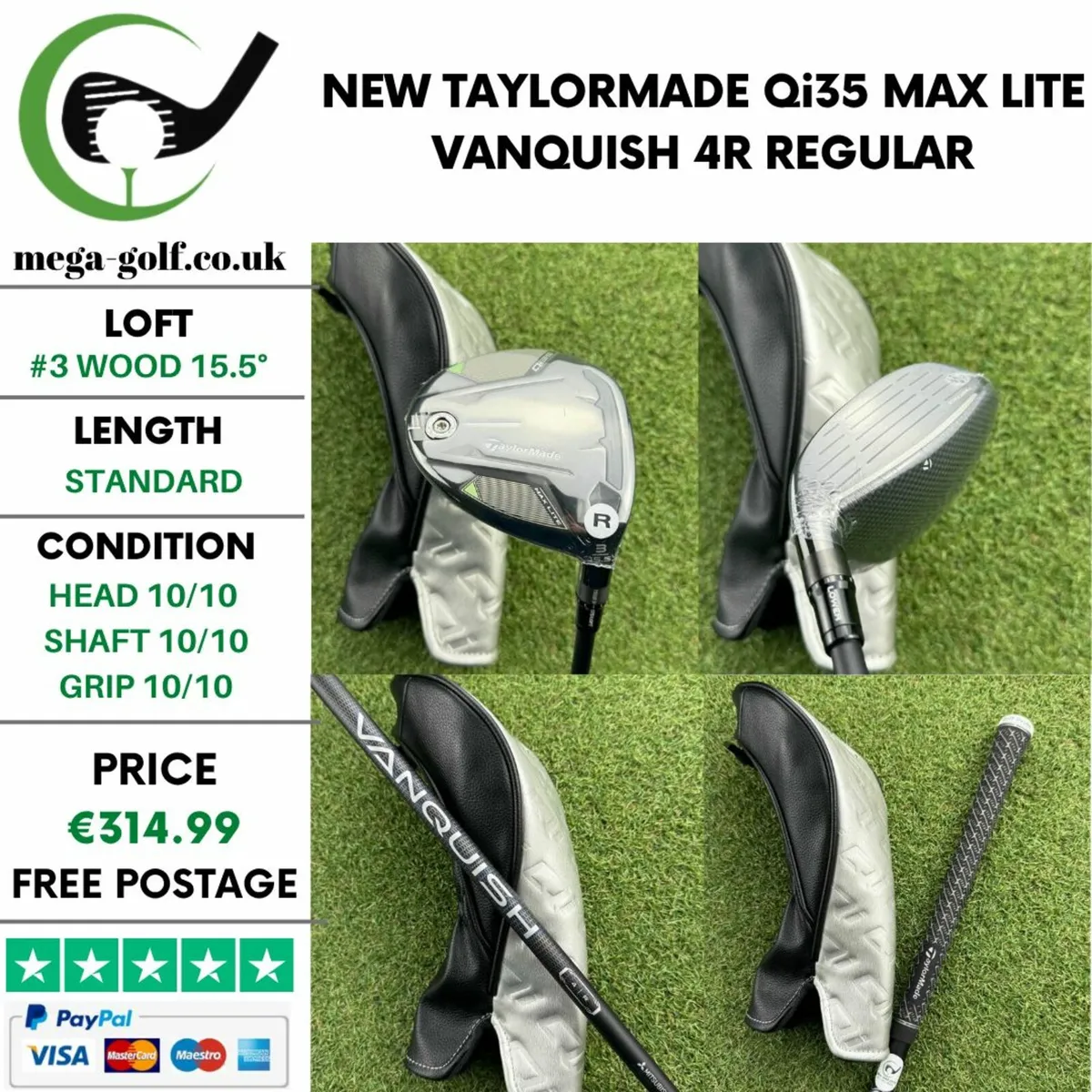 New Taylormade Qi35 Max Lite #3 Wood 15.5°/Regular - Image 1