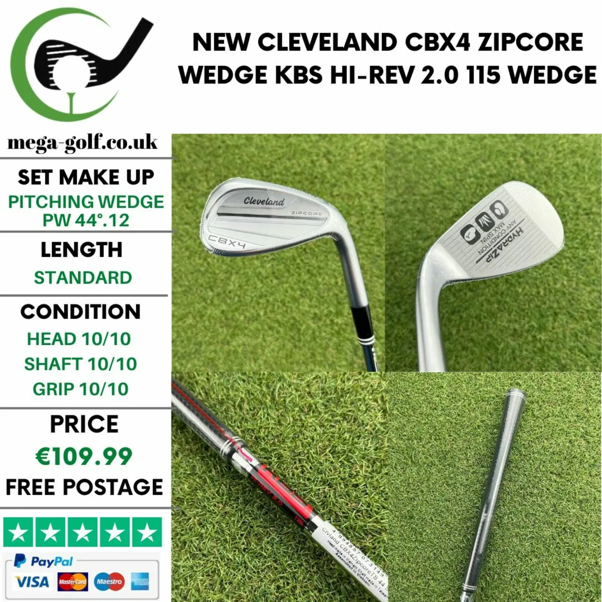 New Cleveland CBX4 Zipcore Wedge Pw 44°.12 / Wedge - Image 1
