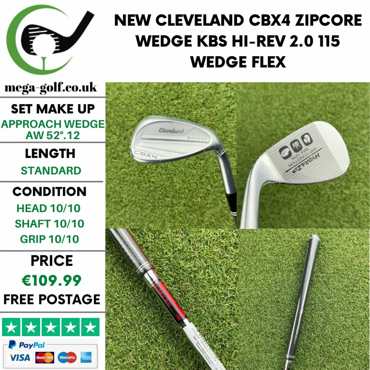 New Cleveland CBX4 Zipcore Wedge Aw 52°.12 / Wedge - Image 1