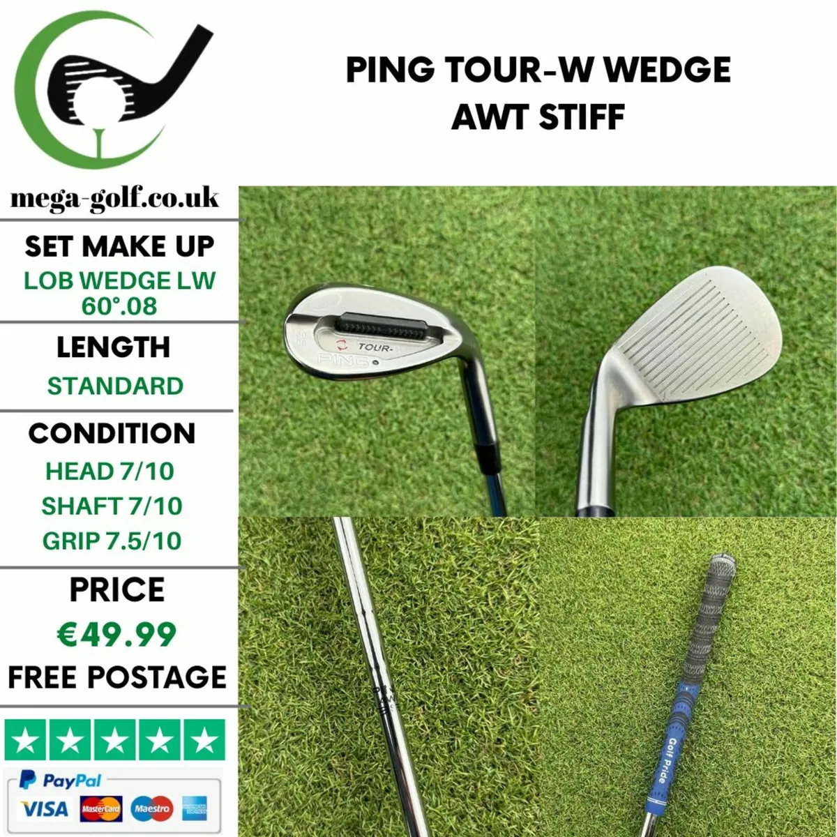 Ping Tour-W Wedge Lw 60°.08 / AWT Stiff - Image 1