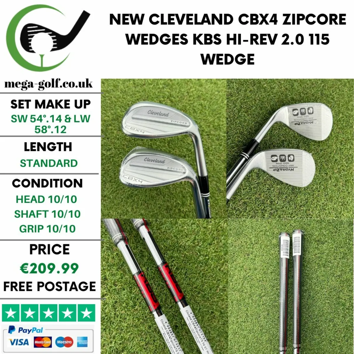 New Cleveland CBX4 Zipcore Wedges Sw 54° & Lw 58° - Image 1