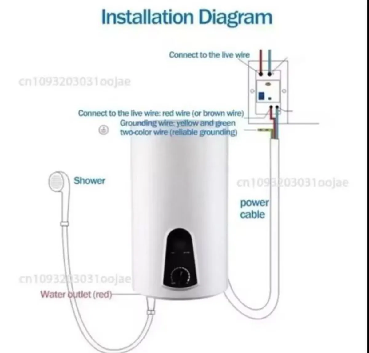 40L Electric Hot Water Heater Boiler Cylinder - Image 2