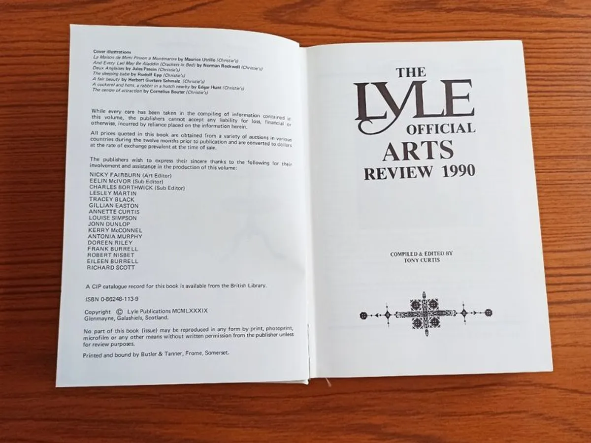 "The Lyle Official Arts Review 1990" by Tony  Curtis   hardcover - Image 3