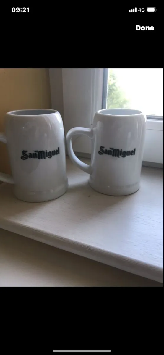 San Miguel Ceramic Tankards (2) - Image 1