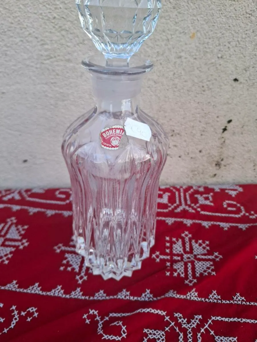 Bohemian whiskey crystal bottle postage possible - Image 3
