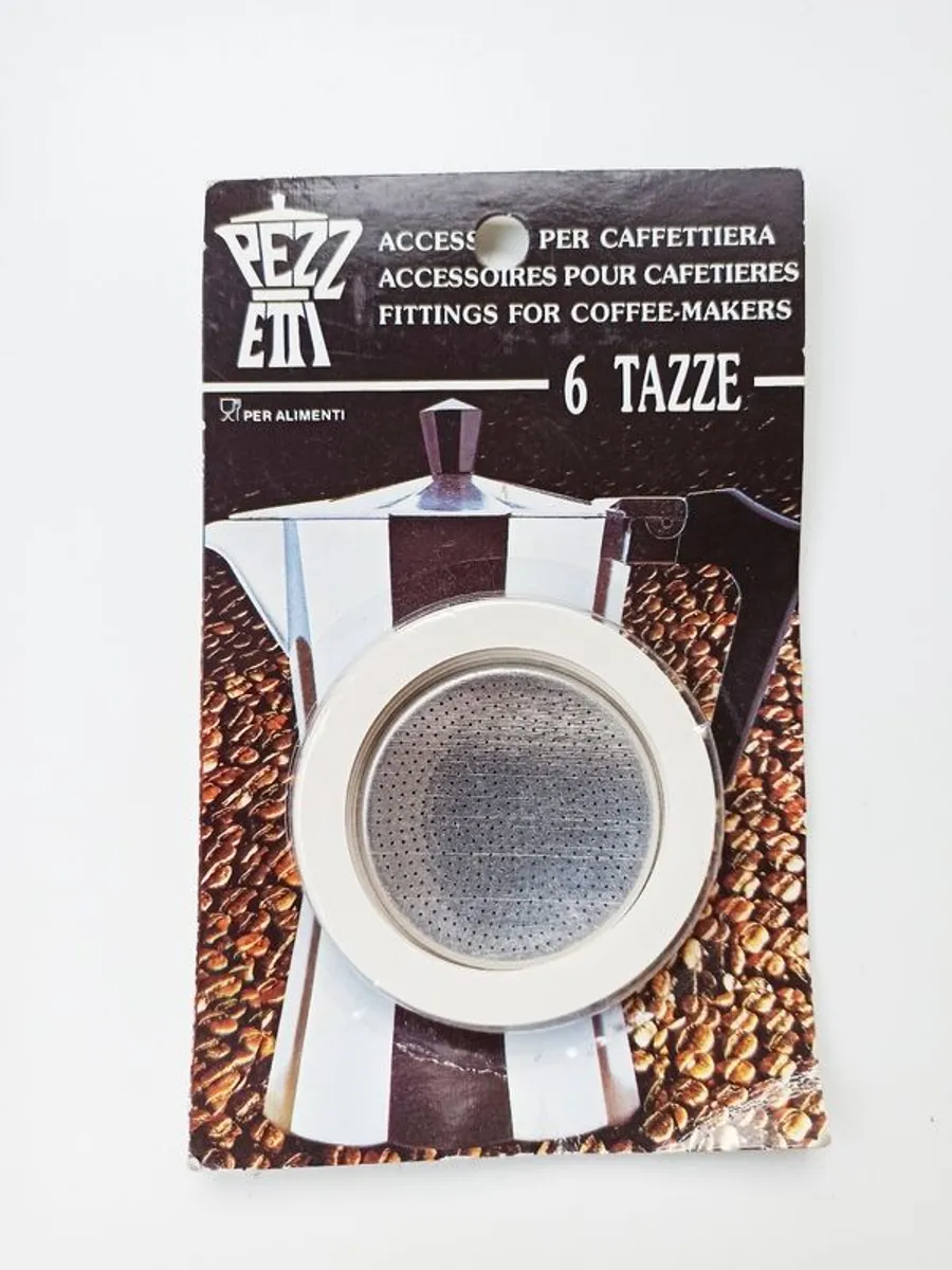 Pezzetti Italexpress Moka Pot part set 3 gaskets & strainer made in Italy - Image 1