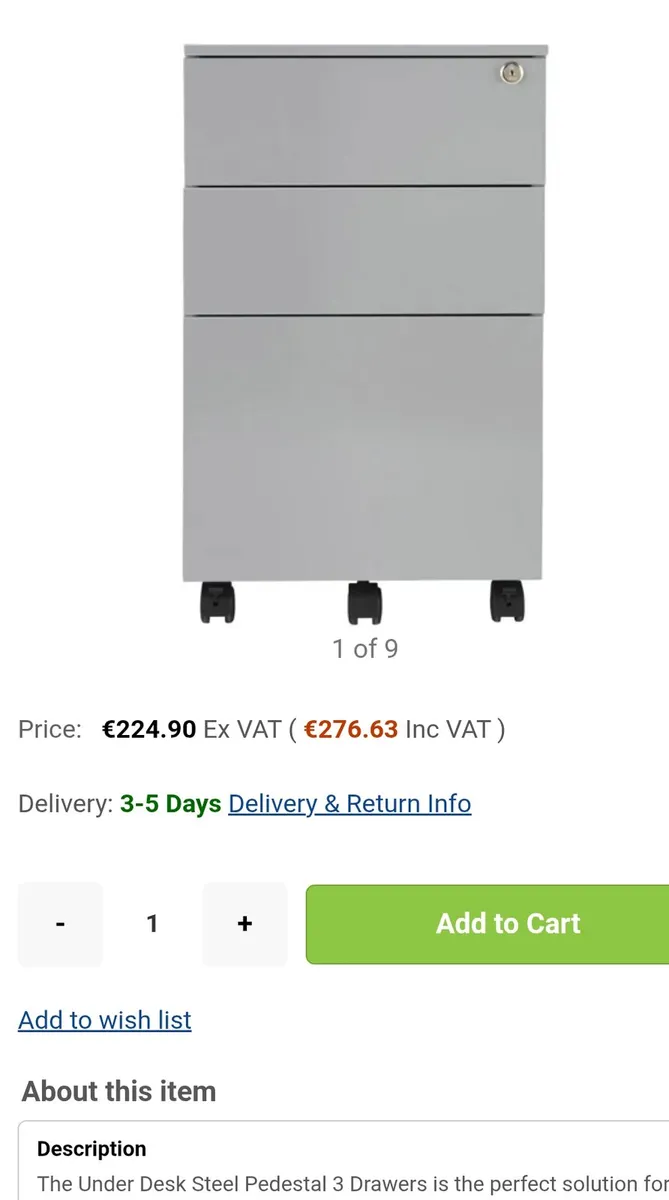 3 drawer pedestal - Image 2