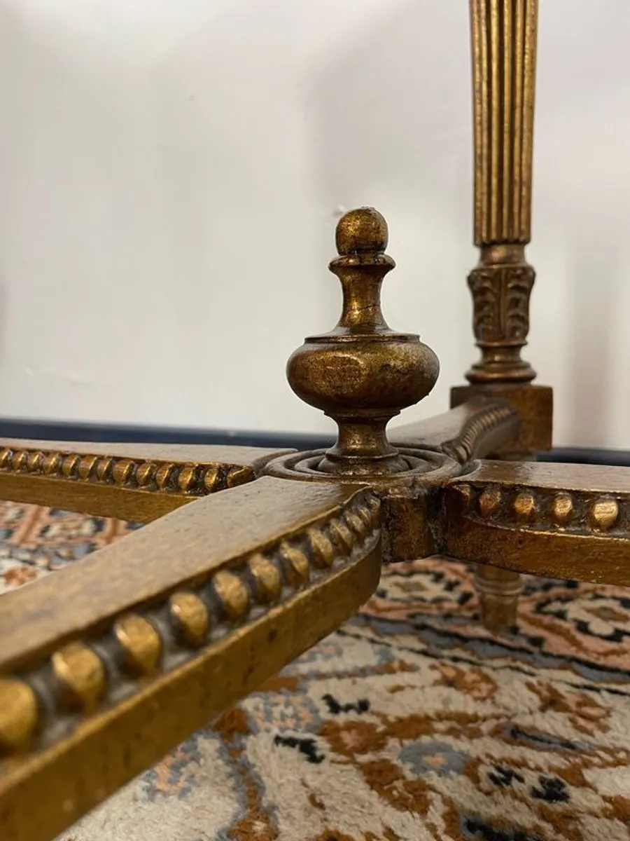Gilt Wood Louis XV Style Marble Top Occasional Table. - Image 4