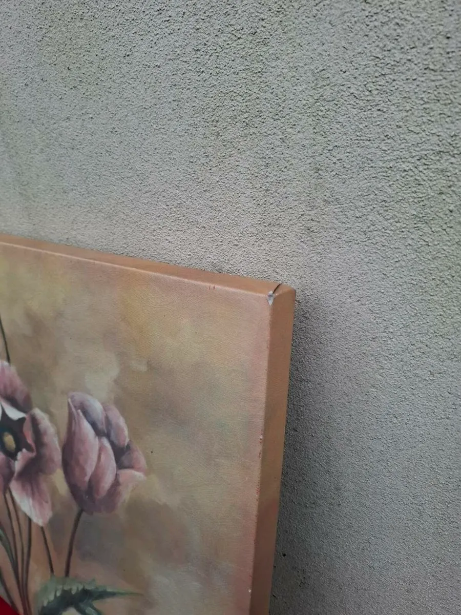 Large yelliw floral canevas decor - Image 2