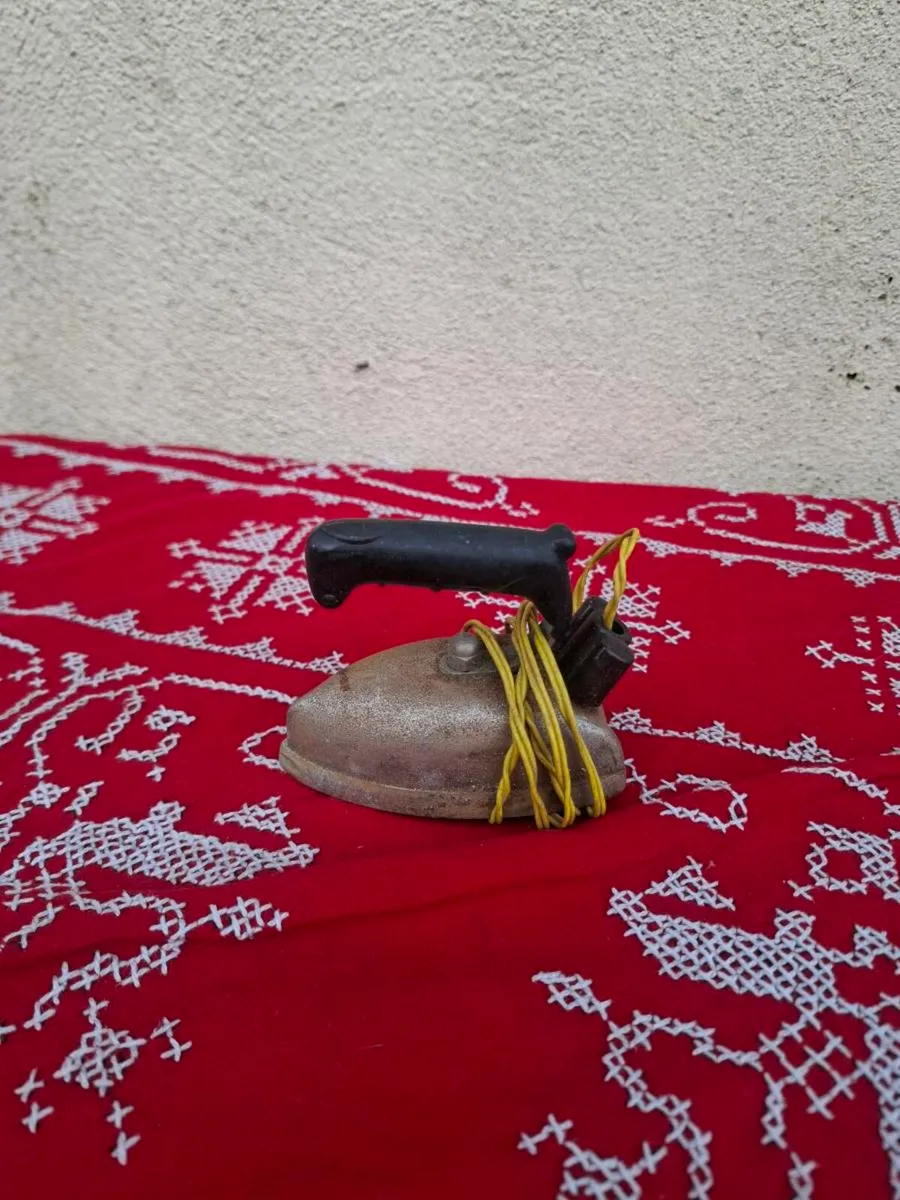 Vintage toy iron for decor only