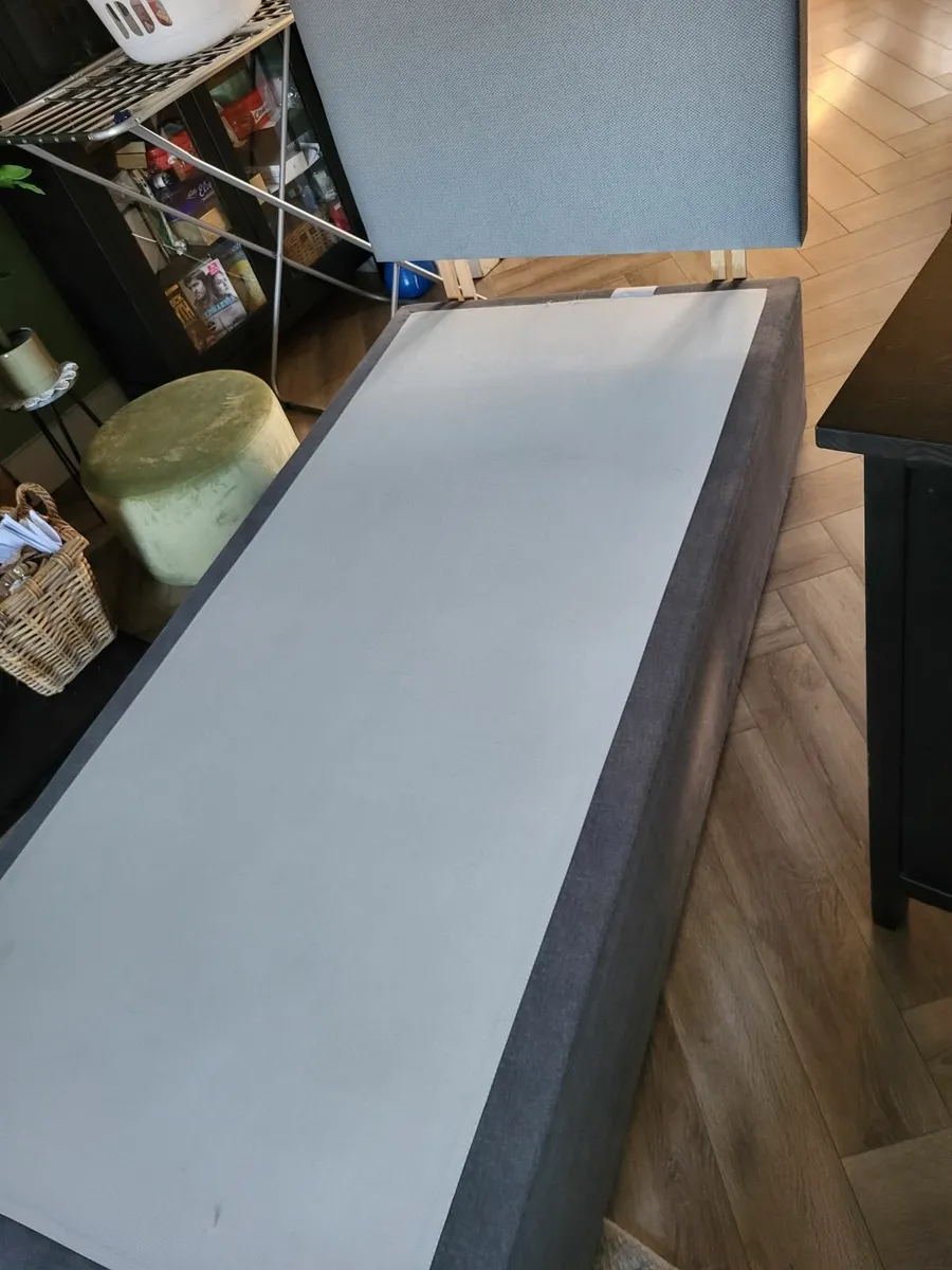 3 foot bed  and headboard grey colour - Image 2