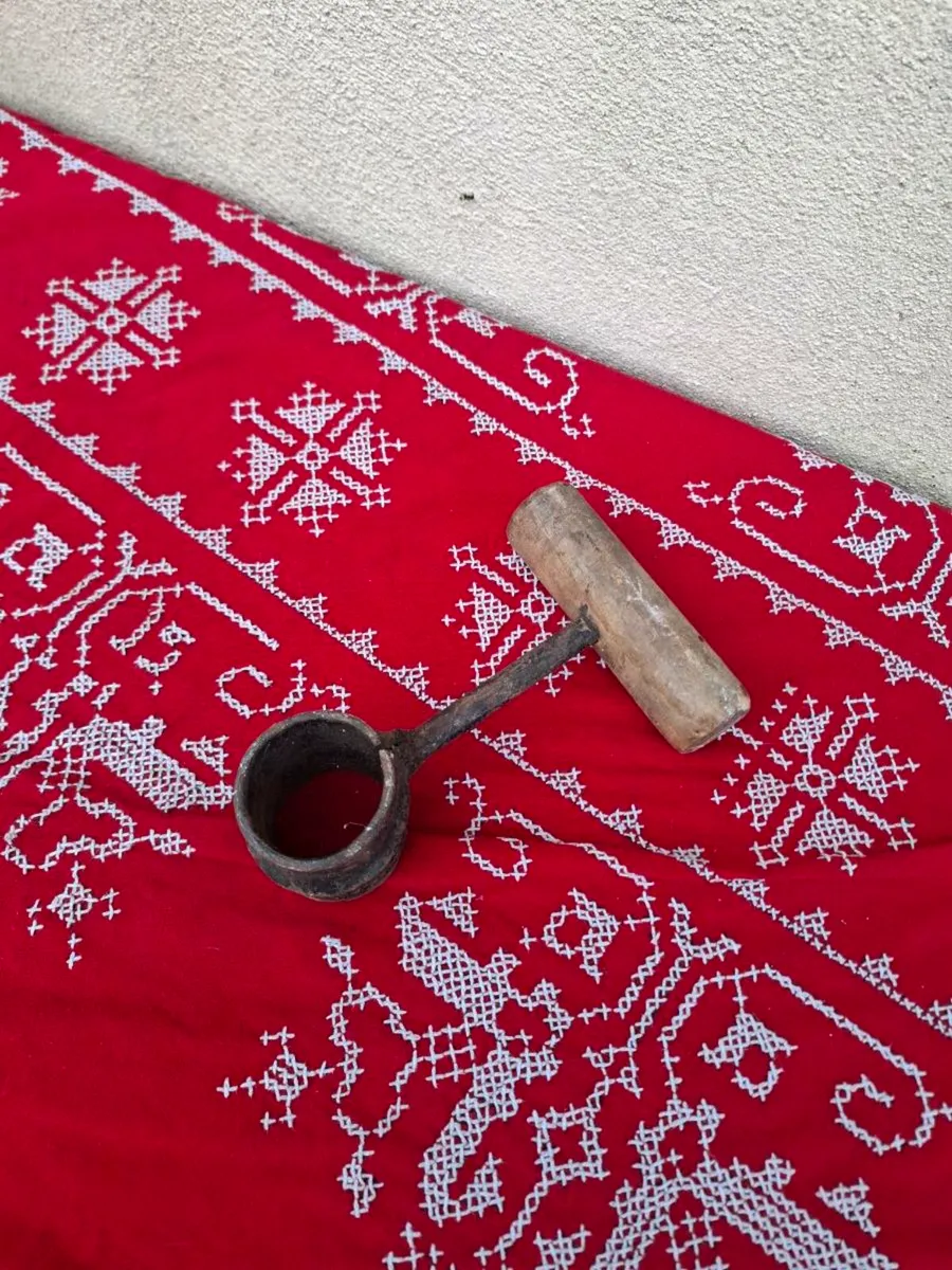 Old wooden mallet tool