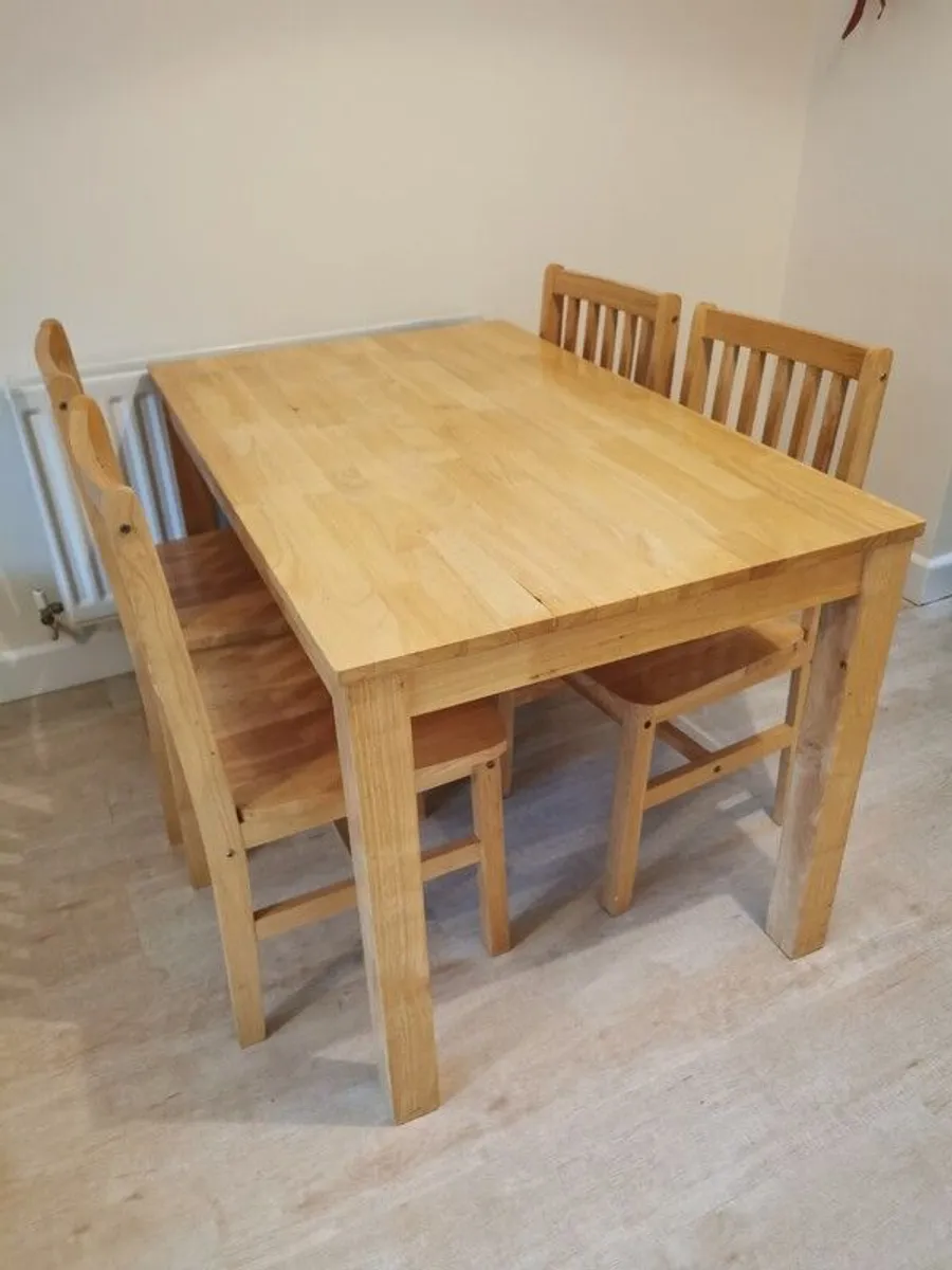 Table and 4 Chairs - Image 1