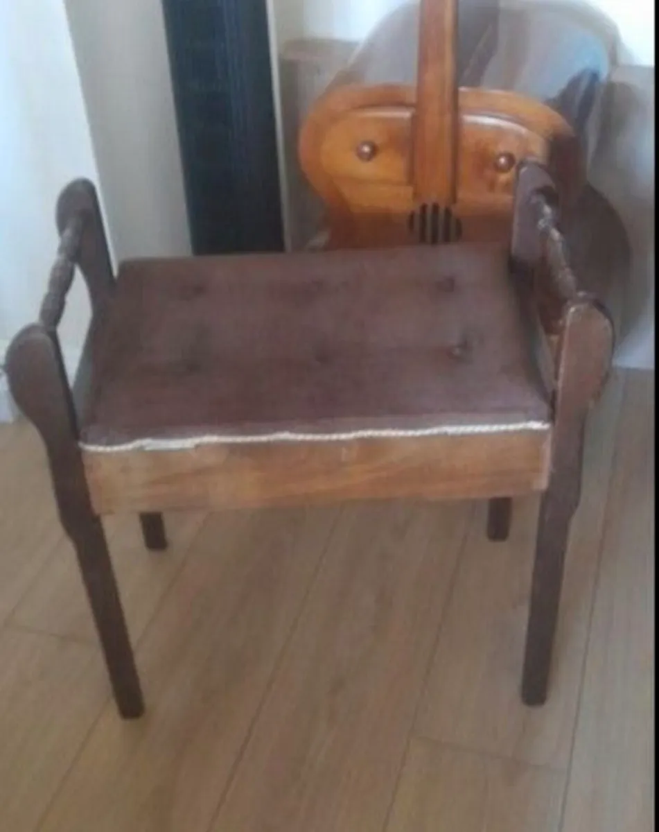 Vintage Piano Stool - Image 1