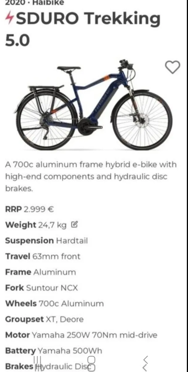 Haibike sduro trekking 5.0 Electric Bike - Image 1