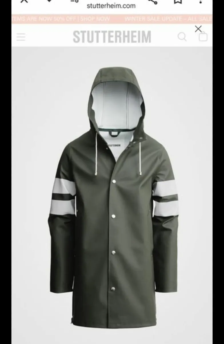 Stutterheim cycling bike reflective jacket unisex - Image 1