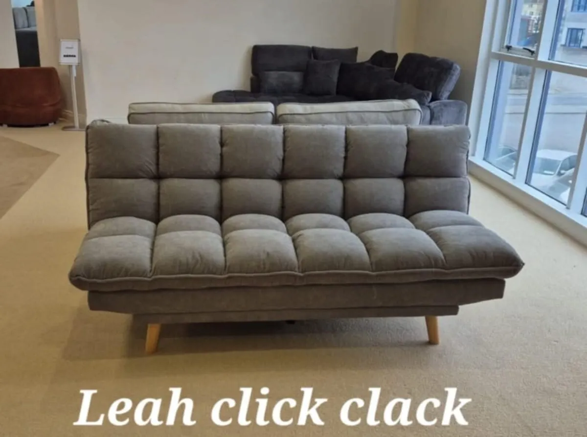 Sale price  Leah design sofa bed  click clack  red - Image 1