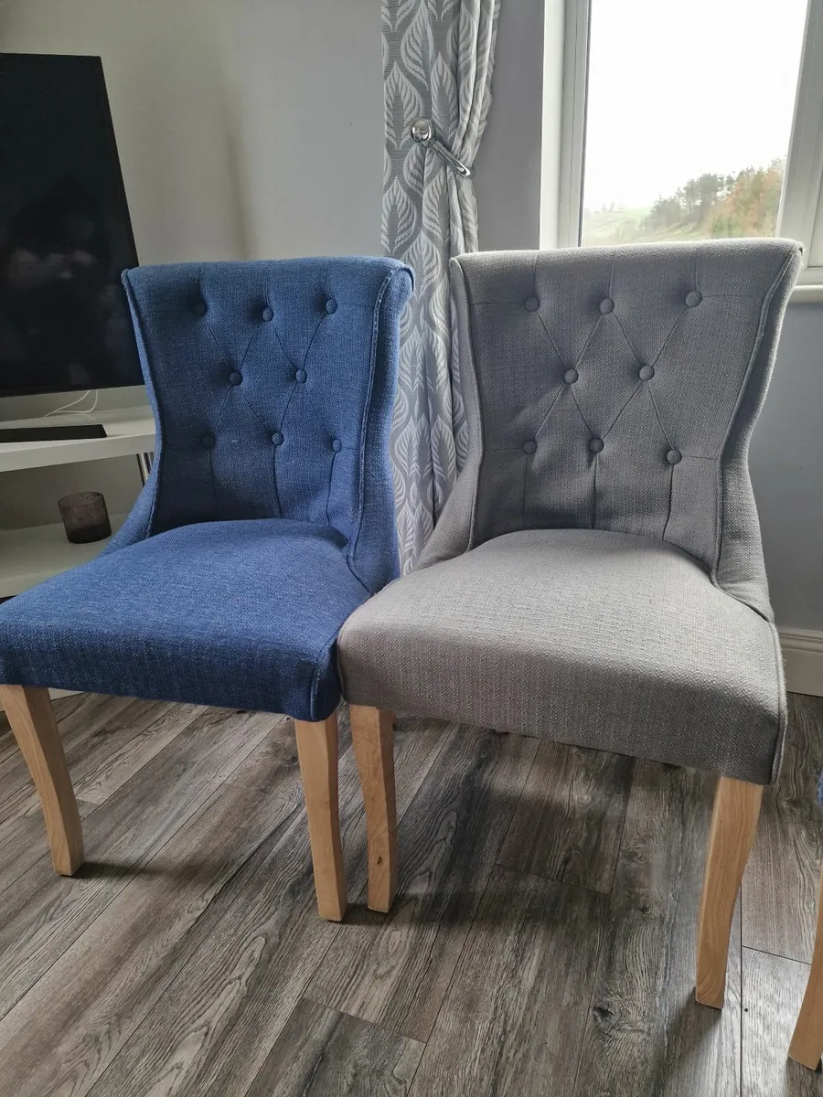 4 Fabric Dining Chairs - Image 3