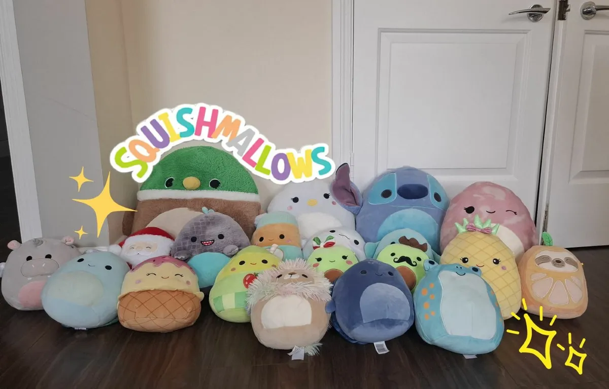 20 squishmallows toys and a toy hammock - Image 1