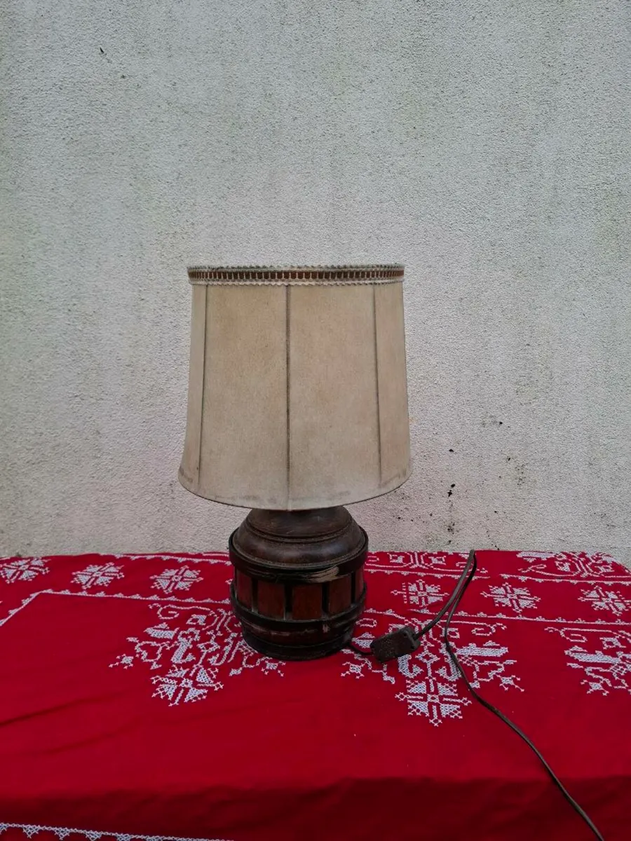 Wood vintage table lamp postage possible - Image 1