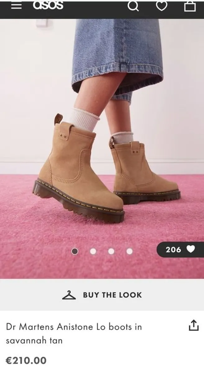 Dr. Martens Anistone Lo Savannah Tan Suede Boots UK 8 - Image 3