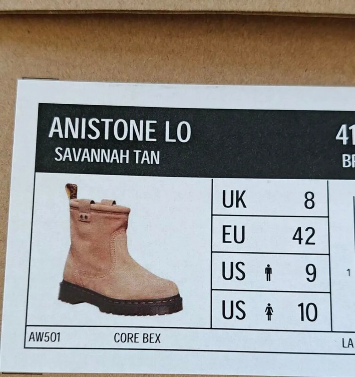 Dr. Martens Anistone Lo Savannah Tan Suede Boots UK 8 - Image 4