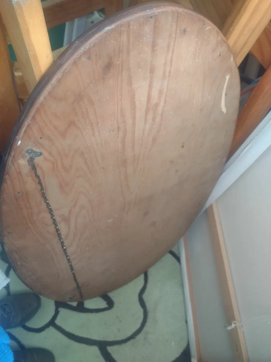 Very heavy Mid-Century bevelled mantle mirror - Image 4