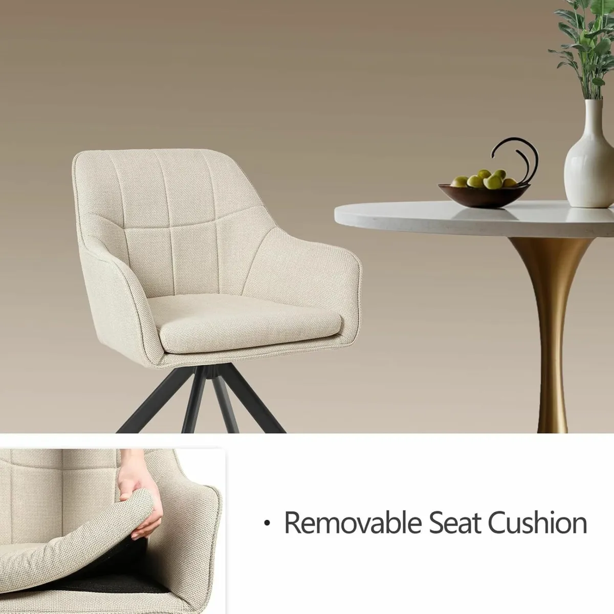 Dining Chairs Set of 2 Upholstered Chairs Office - Image 3