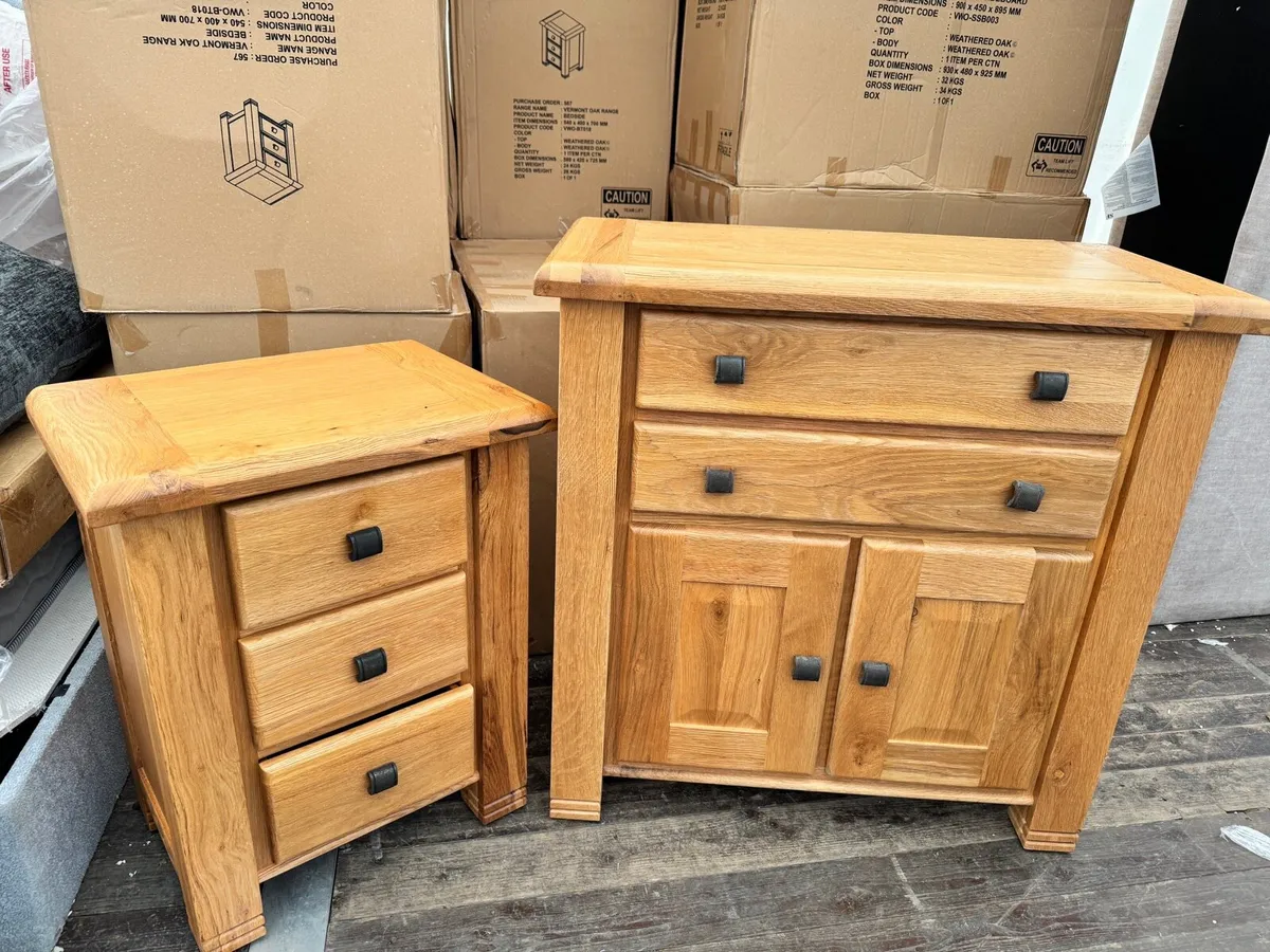 Oak Sideboard and bedroom lockers set - Image 2