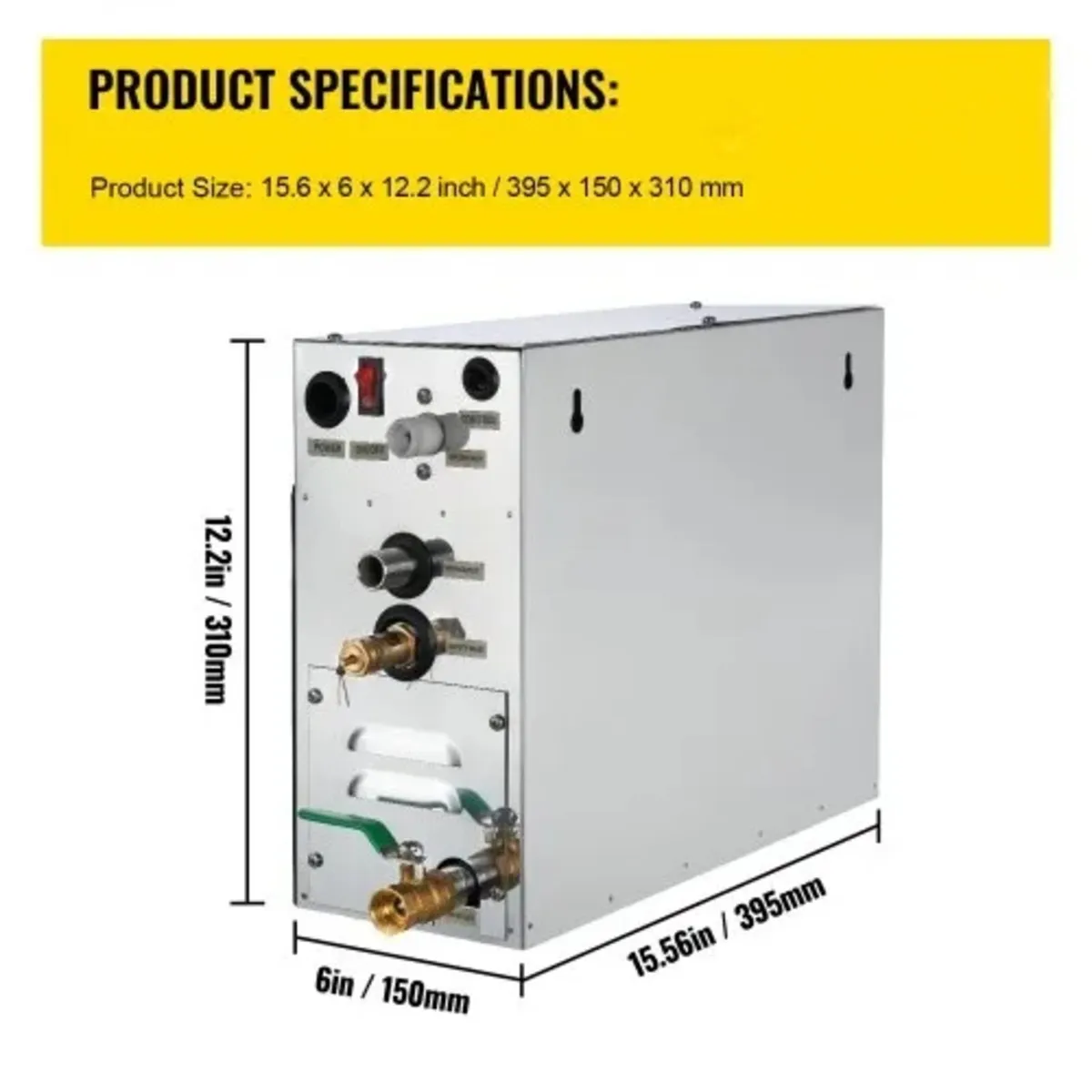 6KW Sauna Bath Steamer with LED Digital Display St - Image 3