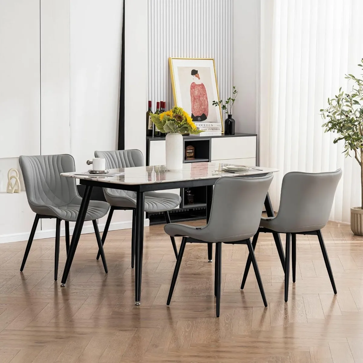 Dining Chairs Set of 2, Kitchen Chairs Uplostered - Image 4