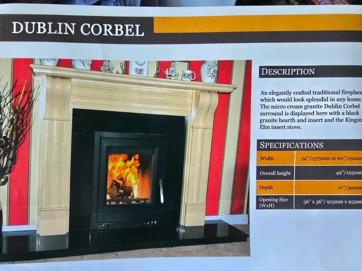Kingstar Elm Stove and Dublin Corbel Fireplace - Image 2
