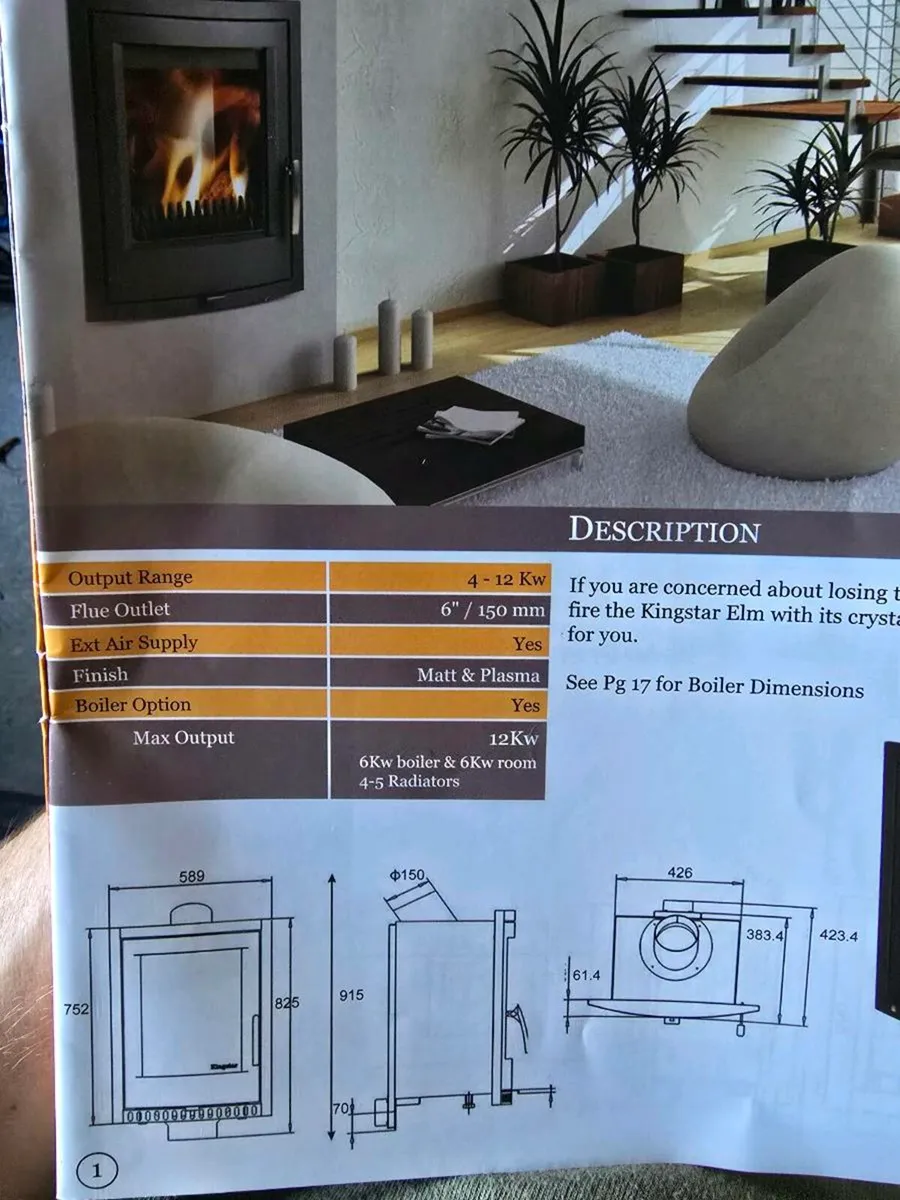 Kingstar Elm Stove and Dublin Corbel Fireplace - Image 3