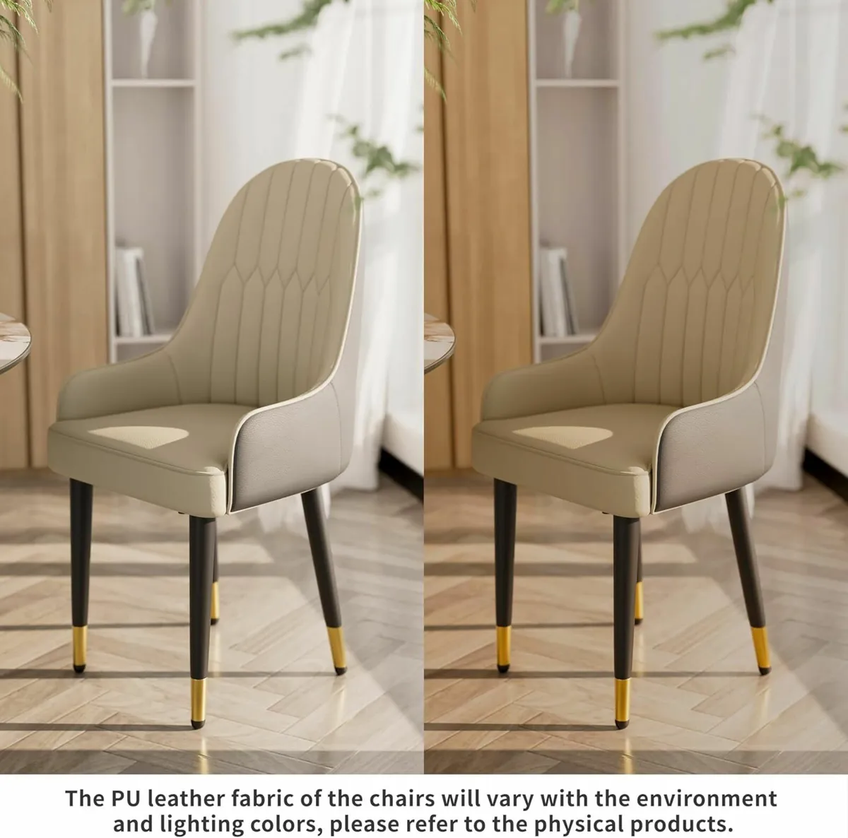 Dining Chairs Set of 2 Upholstered Elegant Kitchen - Image 2