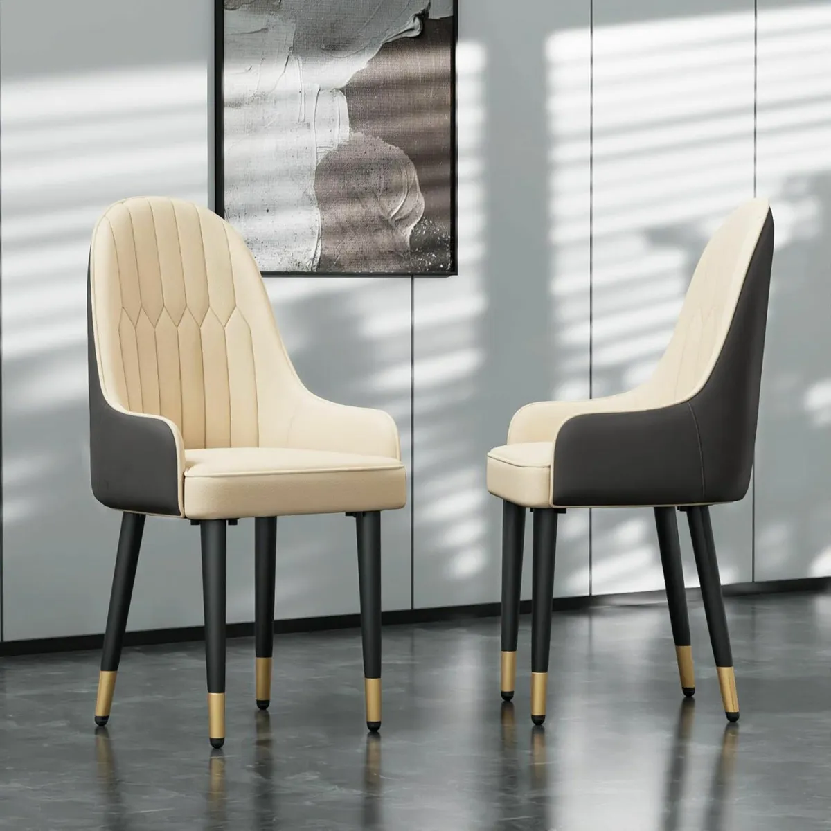 Dining Chairs Set of 2 Upholstered Elegant Kitchen - Image 4