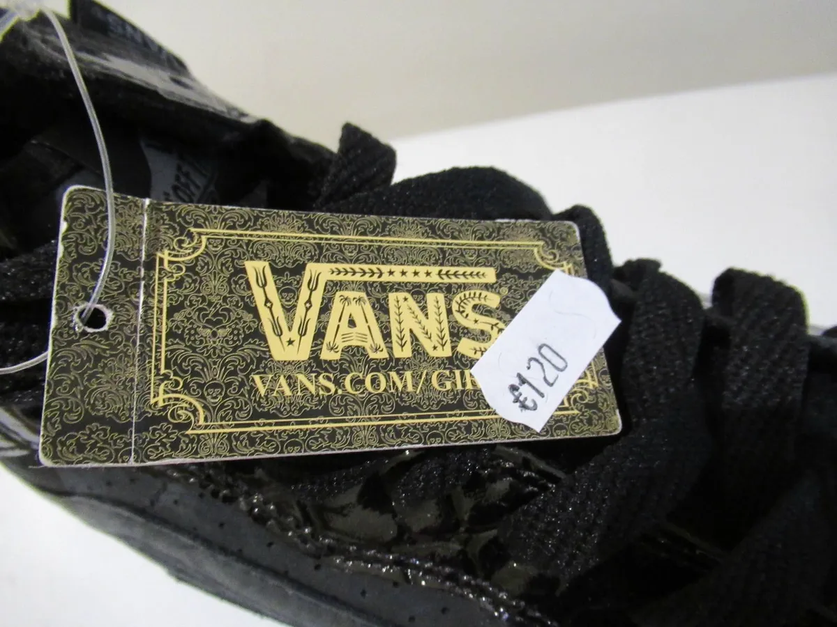 boots women mens UK 6 NEW VANS black leather - Image 1