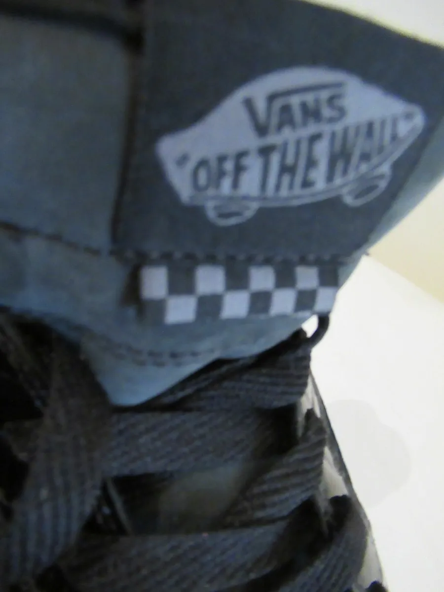 boots women mens UK 6 NEW VANS black leather - Image 2