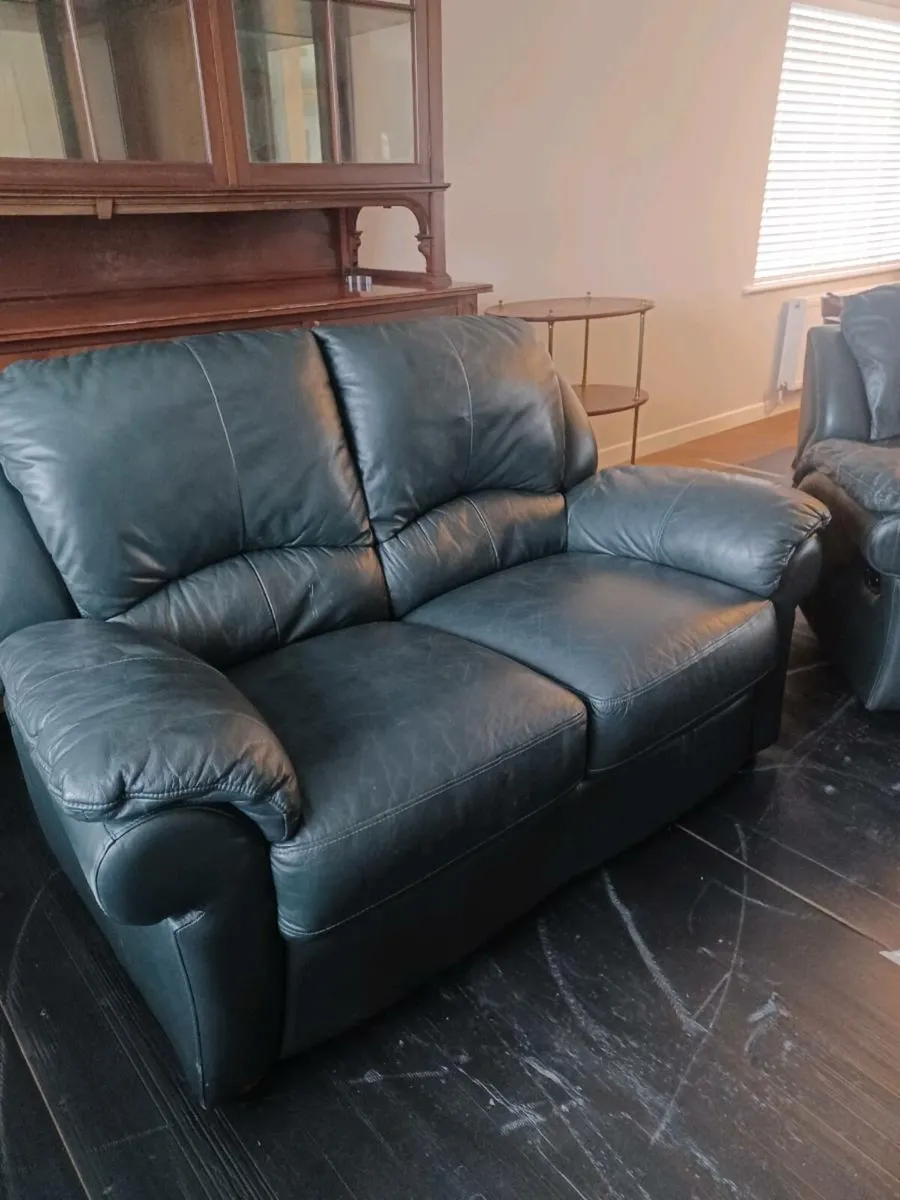 3 piece leather suite - Image 3
